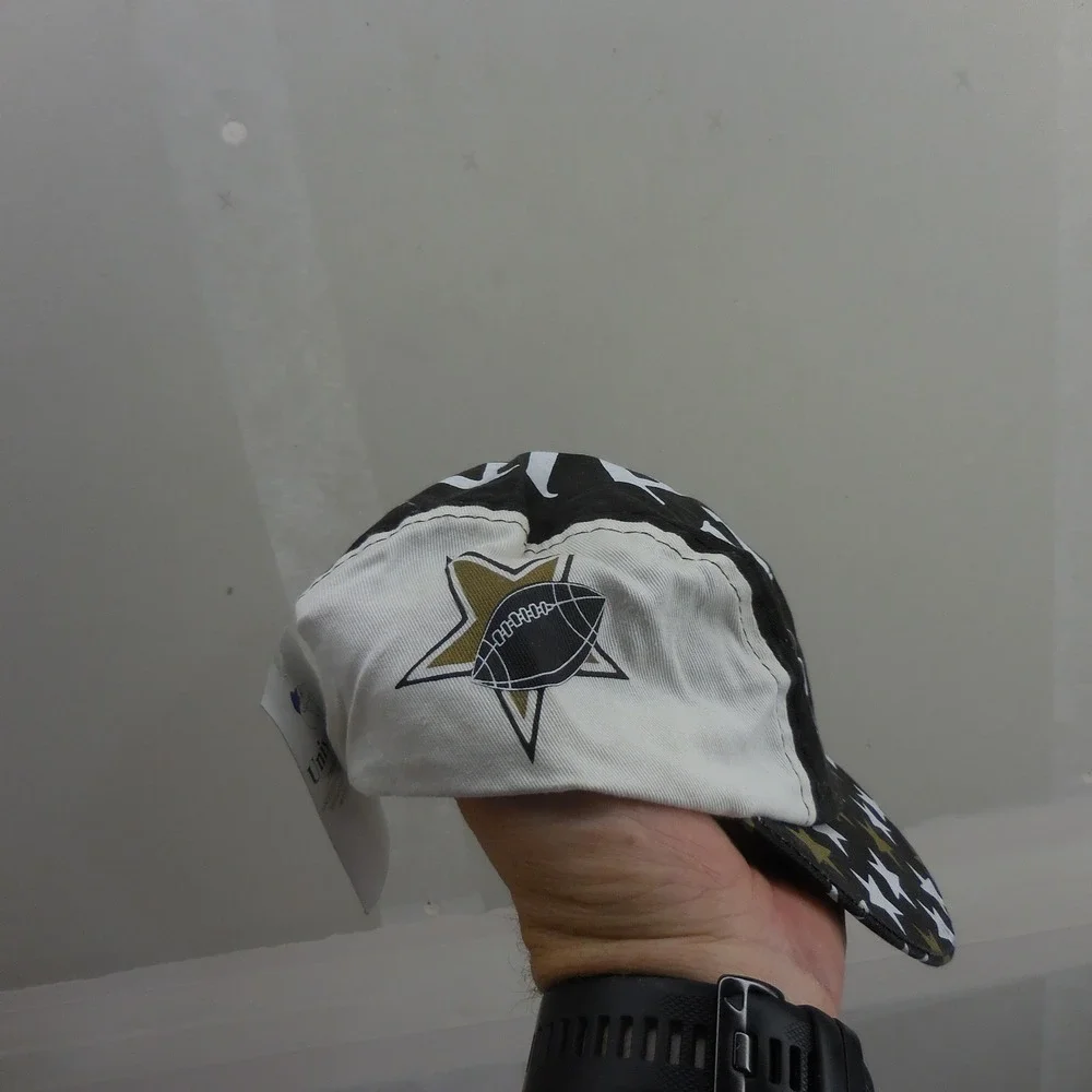 Vintage New Orleans Saints NFL Team Hat Childrens Painter Cap Stars Black White